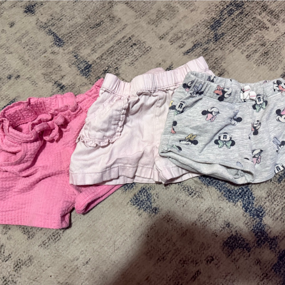 Pink and Gray Kids Shorts Set